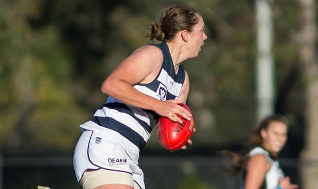2018_08_17_VFLW_Hero.jpg Courtney Stevens will play her first game since breaking her finger in round two - Geelong Cats